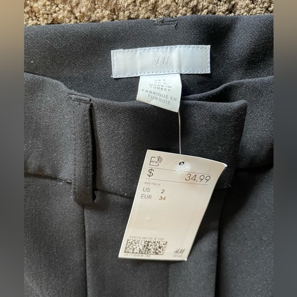 H&M high waisted black pants size 2 - Picture 3 of 4